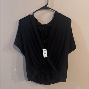 Express Black Draped Women's Blouse